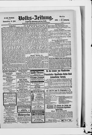 Volks-Zeitung vom 11.07.1901