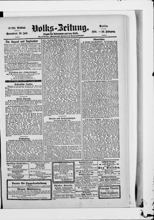 Volks-Zeitung vom 20.07.1901