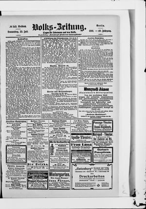 Volks-Zeitung vom 25.07.1901