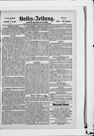 Volks-Zeitung vom 04.08.1901
