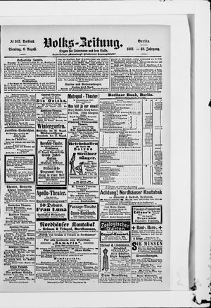 Volks-Zeitung vom 06.08.1901