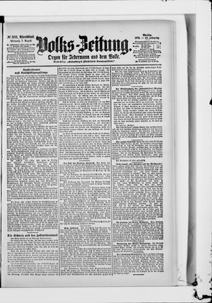 Volks-Zeitung vom 07.08.1901