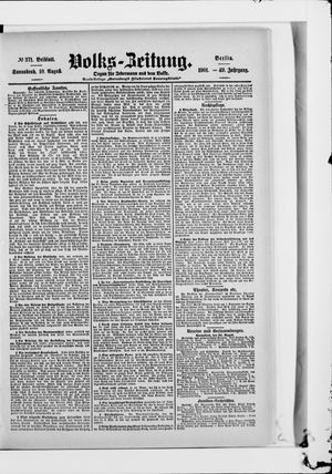 Volks-Zeitung vom 10.08.1901