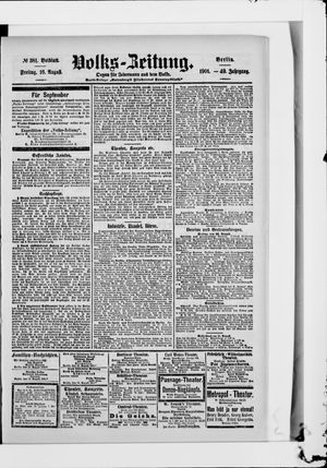 Volks-Zeitung vom 16.08.1901