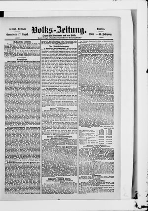 Volks-Zeitung vom 17.08.1901