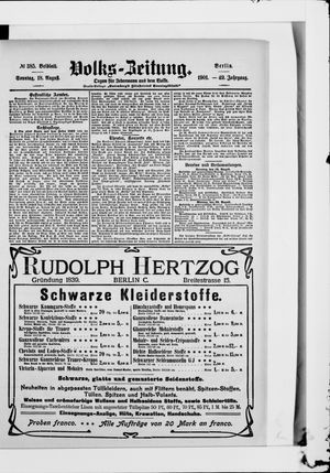 Volks-Zeitung vom 18.08.1901
