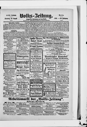 Volks-Zeitung vom 20.08.1901