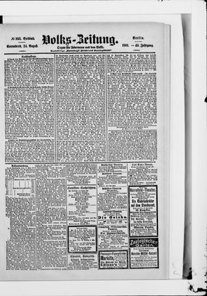 Volks-Zeitung on Aug 24, 1901