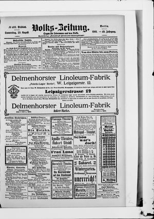 Volks-Zeitung vom 29.08.1901