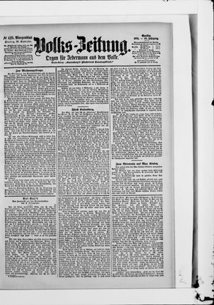 Volks-Zeitung vom 10.09.1901