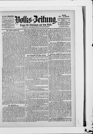 Volks-Zeitung vom 10.09.1901