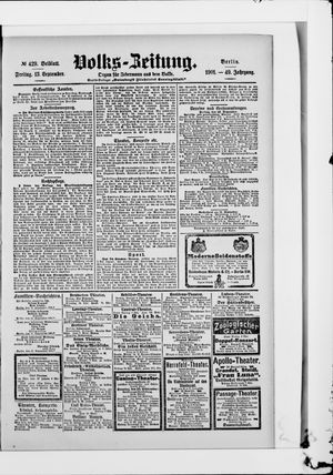 Volks-Zeitung vom 13.09.1901