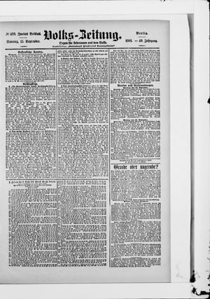 Volks-Zeitung vom 15.09.1901