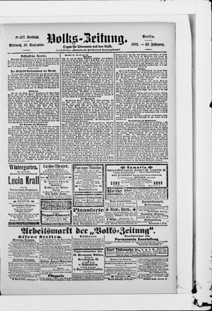 Volks-Zeitung vom 18.09.1901