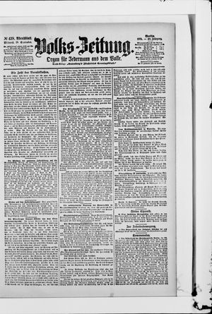 Volks-Zeitung vom 18.09.1901