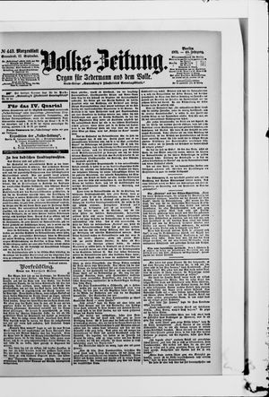 Volks-Zeitung vom 21.09.1901