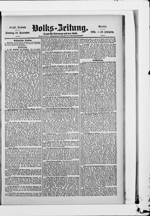 Volks-Zeitung vom 24.09.1901
