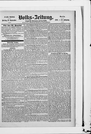 Volks-Zeitung vom 27.09.1901