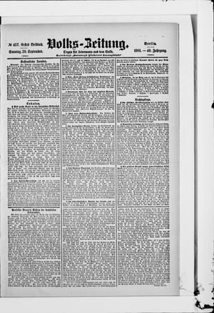Volks-Zeitung vom 29.09.1901