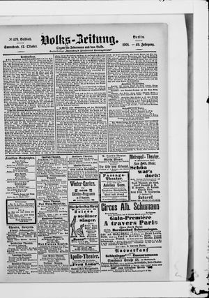 Volks-Zeitung vom 12.10.1901