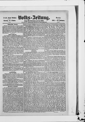 Volks-Zeitung vom 13.10.1901