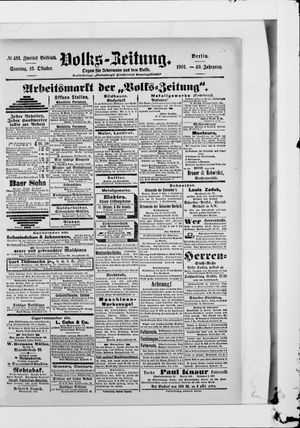 Volks-Zeitung vom 13.10.1901