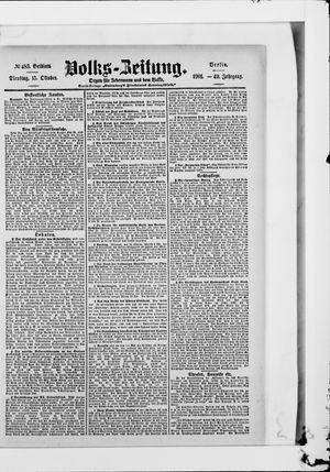 Volks-Zeitung vom 15.10.1901