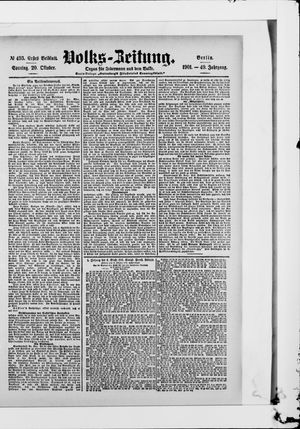 Volks-Zeitung vom 20.10.1901