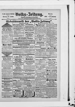Volks-Zeitung vom 20.10.1901