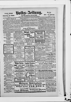 Volks-Zeitung vom 24.10.1901