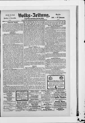Volks-Zeitung vom 01.11.1901