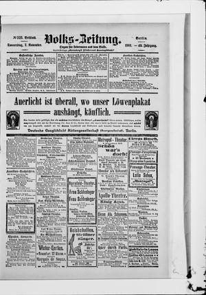 Volks-Zeitung vom 07.11.1901