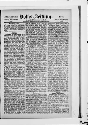 Volks-Zeitung vom 10.11.1901