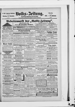 Volks-Zeitung vom 10.11.1901