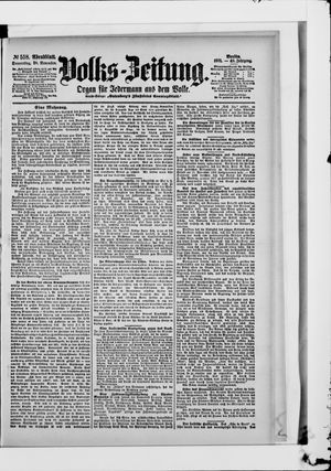 Volks-Zeitung vom 28.11.1901