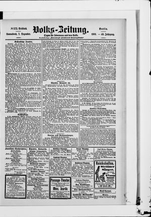 Volks-Zeitung vom 07.12.1901