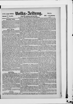 Volks-Zeitung vom 08.12.1901