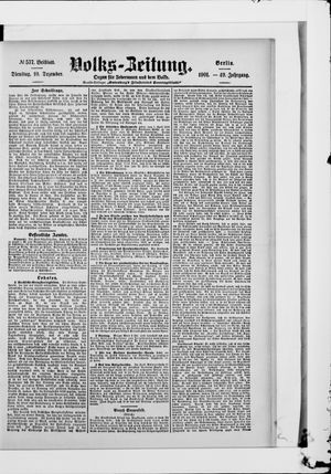 Volks-Zeitung vom 10.12.1901