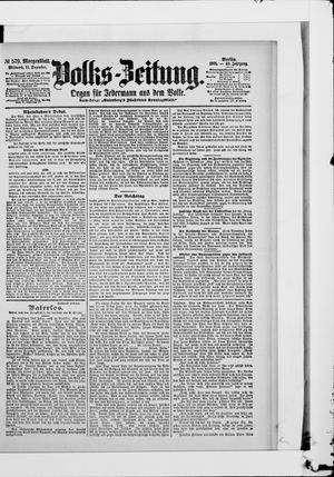 Volks-Zeitung vom 11.12.1901