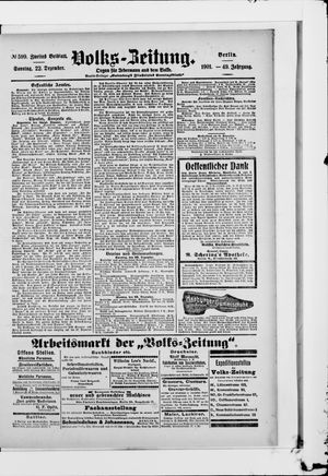 Volks-Zeitung vom 22.12.1901