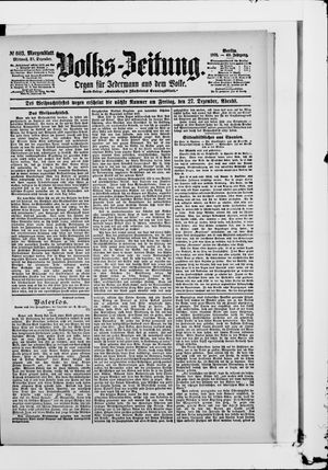 Volks-Zeitung vom 25.12.1901