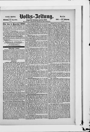 Volks-Zeitung vom 25.12.1901