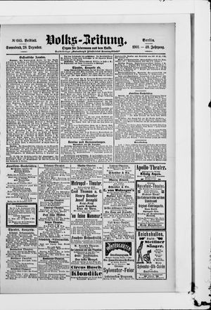 Volks-Zeitung vom 28.12.1901