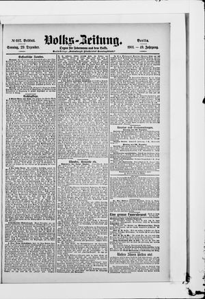 Volks-Zeitung vom 29.12.1901