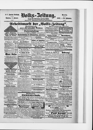 Volks-Zeitung on Jan 5, 1902