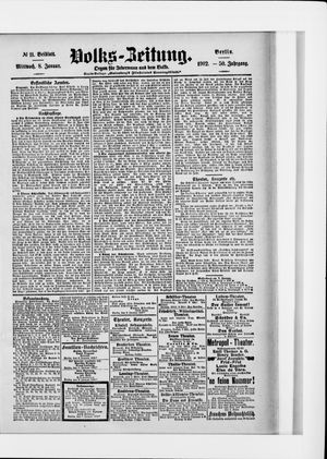 Volks-Zeitung vom 08.01.1902