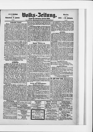 Volks-Zeitung vom 11.01.1902