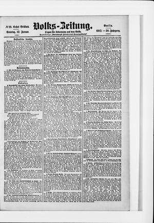 Volks-Zeitung vom 12.01.1902