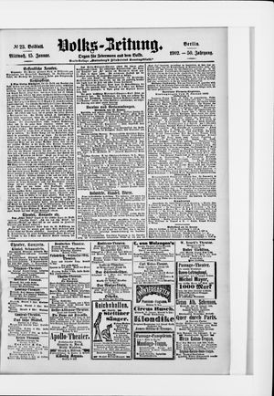 Volks-Zeitung on Jan 15, 1902
