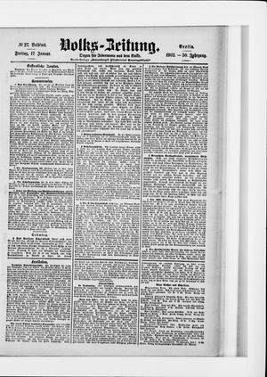 Volks-Zeitung vom 17.01.1902